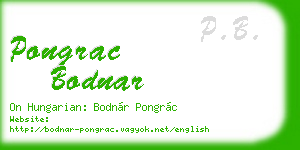 pongrac bodnar business card