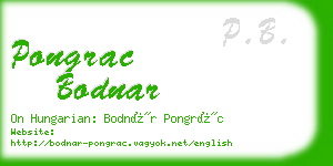 pongrac bodnar business card